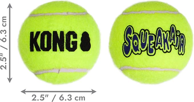 KONG Air Dog SqueakAir Dog Toy Tennis Balls - Image 3