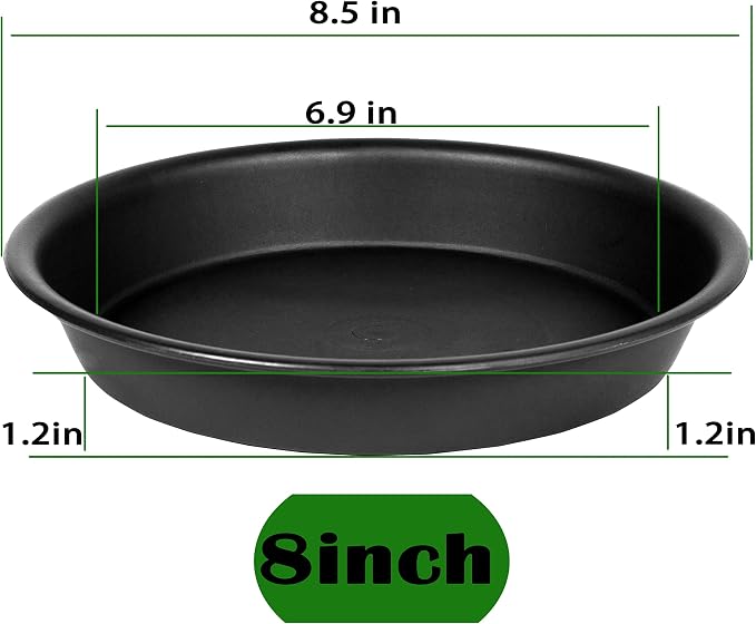 2 Pack of 8 inch Plant Saucer Clear, Heavy Duty Plastic Plant Water Tray 8 inch - Image 2