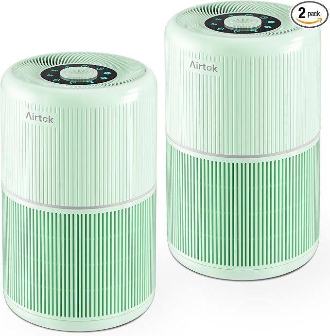2 Pack Air Purifier for Home Bedroom by AIRTOK