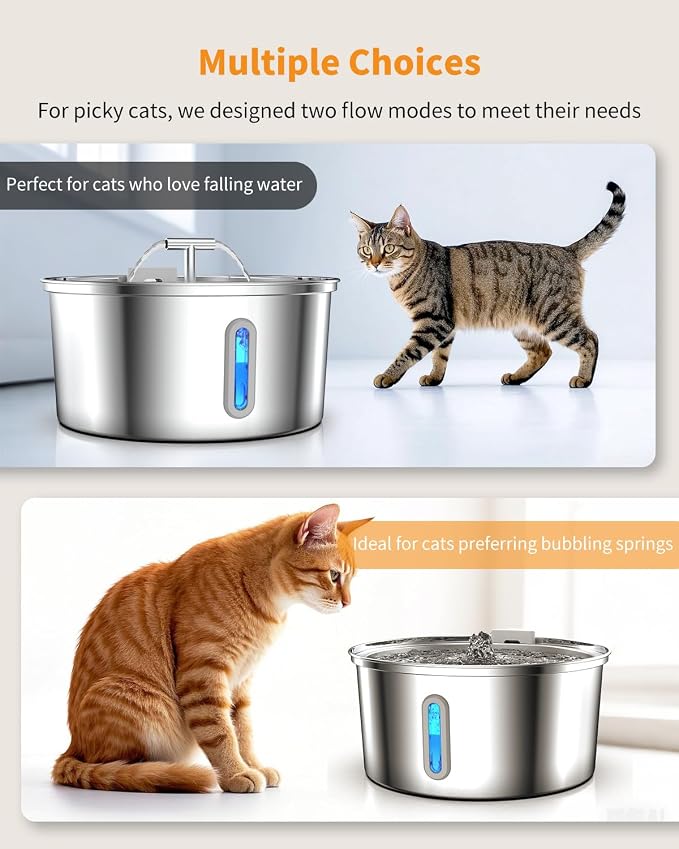 Cat Water Fountain Stainless Steel, 0.8gal/108oz Pet Water Fountain, 3 - Image 5
