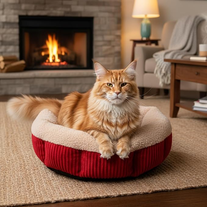 4 Pack Cat Bed Bulk 20in Self Warming Pet Beds - Image 6
