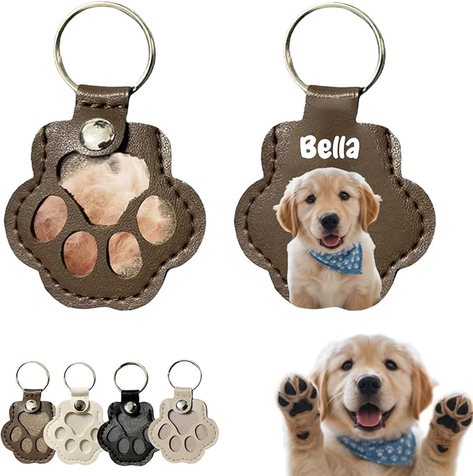 Personalized Dog Hair Keychain Pet Fur Keepsake Pet Memorial Cute Storage by Unknown