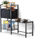 VEVOR Pet Feeding Station with Storage, 4 Height Adjustable Elevated Dog Bowl by VEVOR