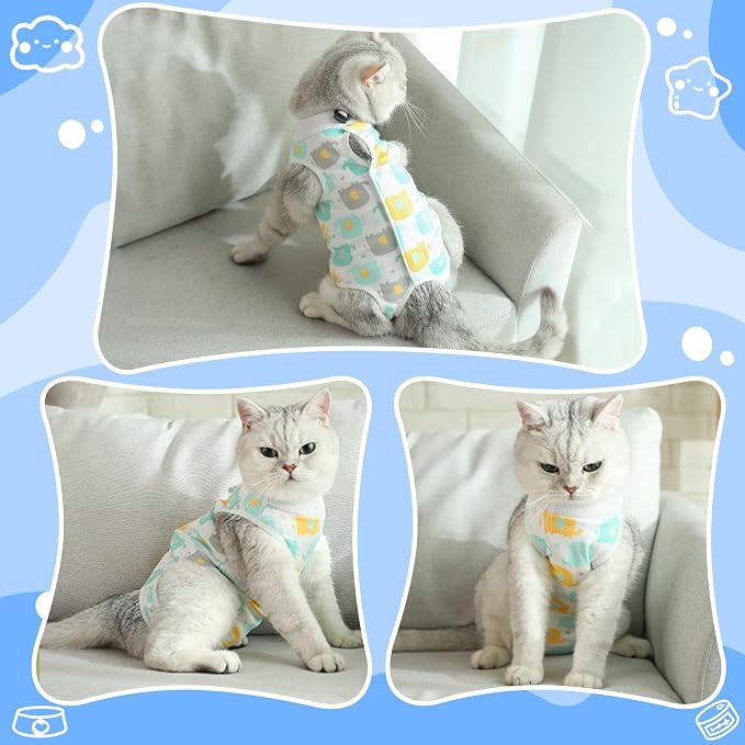 Cat Recovery Suit Female, Breathable Cat Onesie After Surgery Female - Image 4
