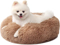 Calming Donut Dogs Beds for Small Dogs Washable, 19inch Fluffy Round Puppy Bed by nononfish