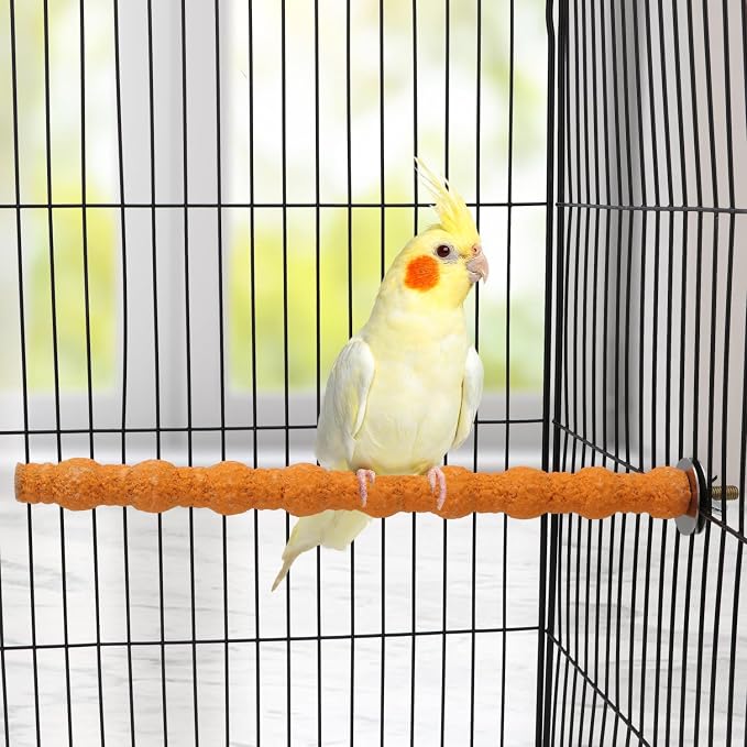 Hypeety Wood Perch Stand Paw Grinding Stick Toy Colorful Pet Bird Cage Stand - Image 5