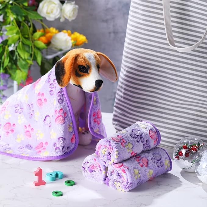 Tatuo 4 Pcs Dog Blanket for Pet Cat Blankets Indoor Puppy Teething Stuff Toys - Image 6
