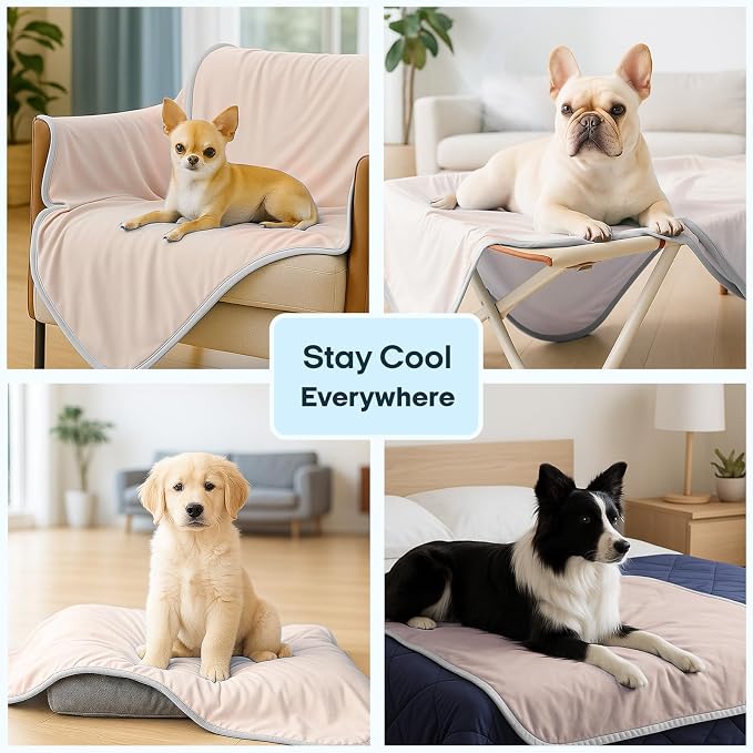 Zonli Premium Cooling Blanket for Dogs-Lightweight Fluffy Pet Throw & Bed Cover - Image 6