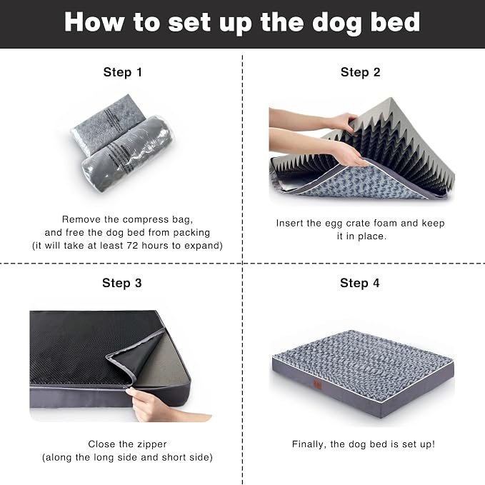 WESTERN HOME WH Medium Dog Bed for Medium Size Dogs, Orthopedic Pet Bed - Image 5