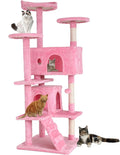 Cat Tree for Indoor Cats, Space Saving Cat Activity Center, Durable Pet Play by GINMAON