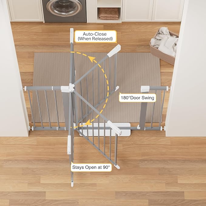 Cumbor 29.7-48" Baby Gate for Stairs, Mom's Choice Awards Winner-Dog Gates for - Image 5