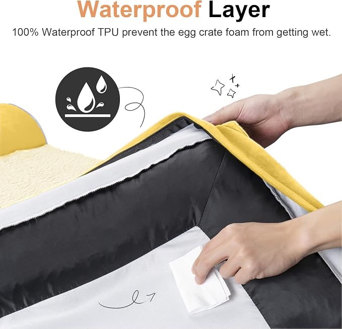 Large Dog Bed Orthopedic Washable: Jumbo Dog Bed Bolster Extra Large Dogs Egg - Image 4