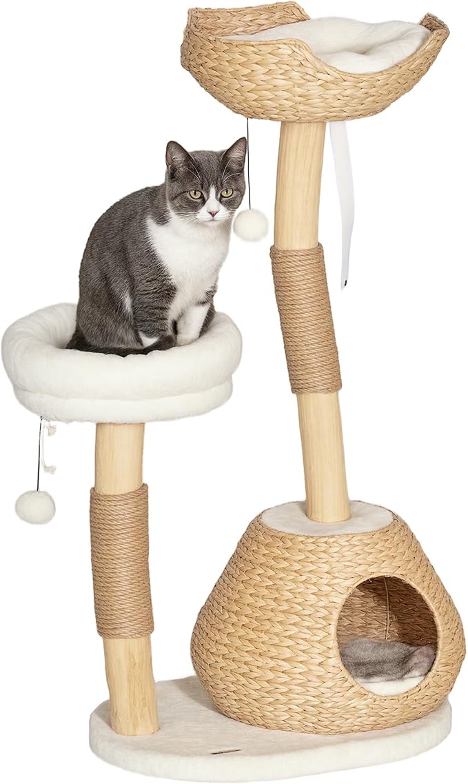 PawHut Cat Tree for Indoor Cats, Luxury Condo, Beds & Toby Balls, Kitten by PawHut