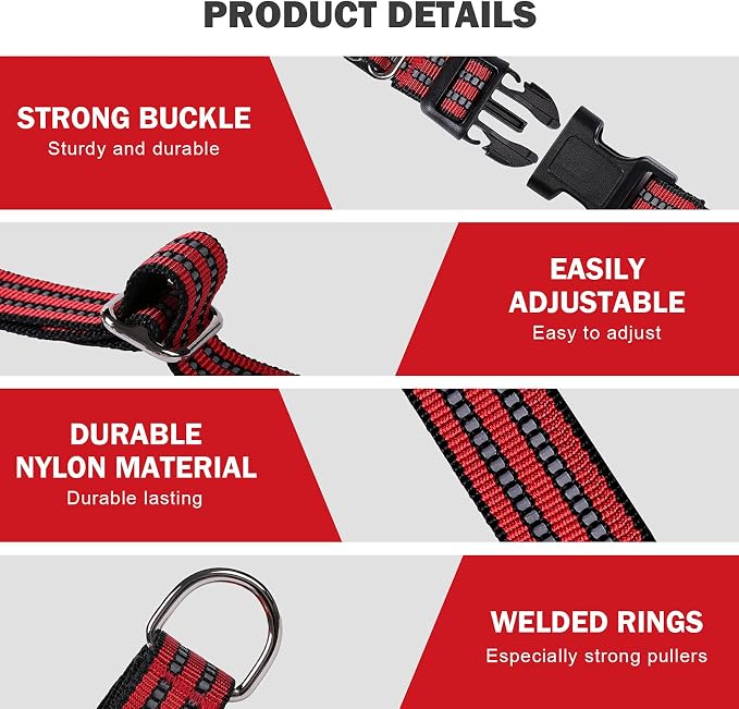 Hikiko Martingale Dog Collars Reflective Nylon Dog Collar - Image 4