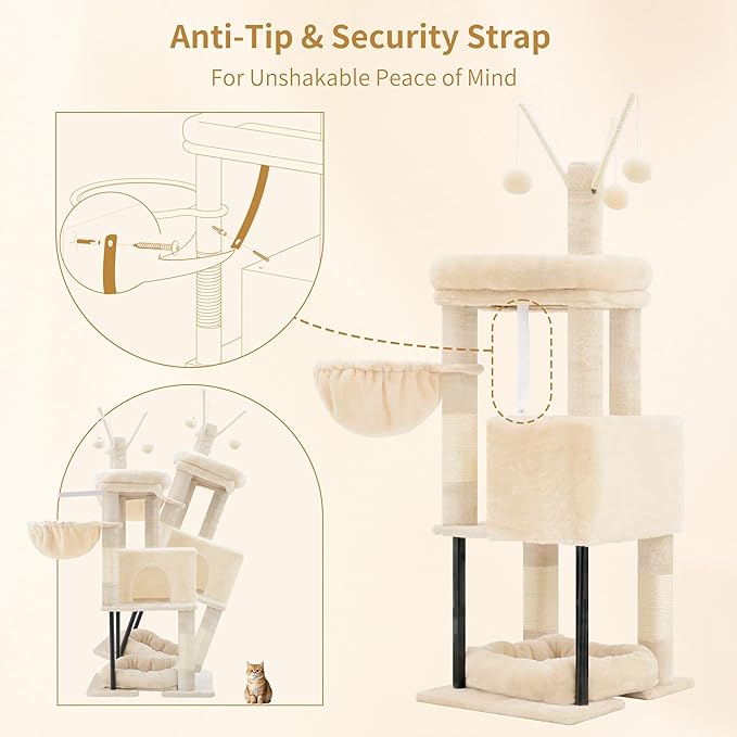 Heybly Cat Tree, 45.3-Inch Cat Tower - Image 7