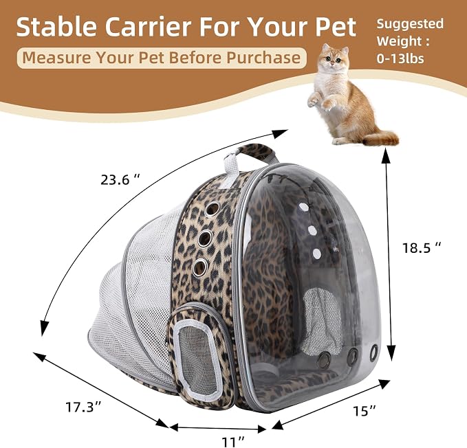 Cat Backpack Carrier Back Expandable Bubble Pet Carrier Backpack - Image 2