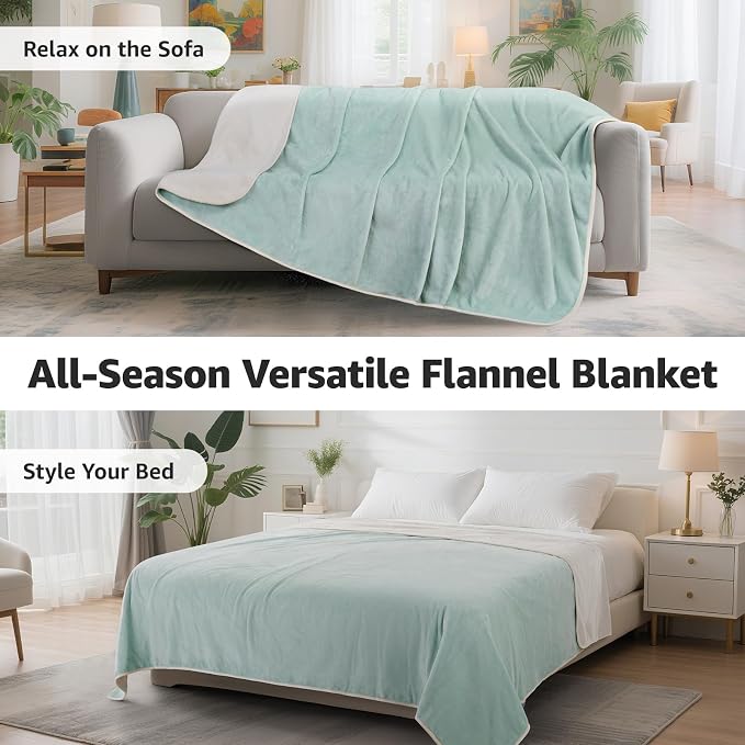 LOOBANI Waterproof Blanket for Bed: Reversible Soft Flannel King Size Bed - Image 8