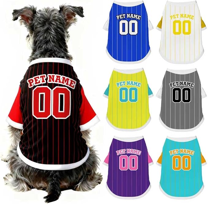 Custom Dog Shirt Personalized Pet Jersey Shirts by Unknown