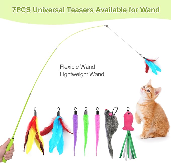 ChicWow Interactive Retractable Cat Wand & Hanging Toys - Image 2