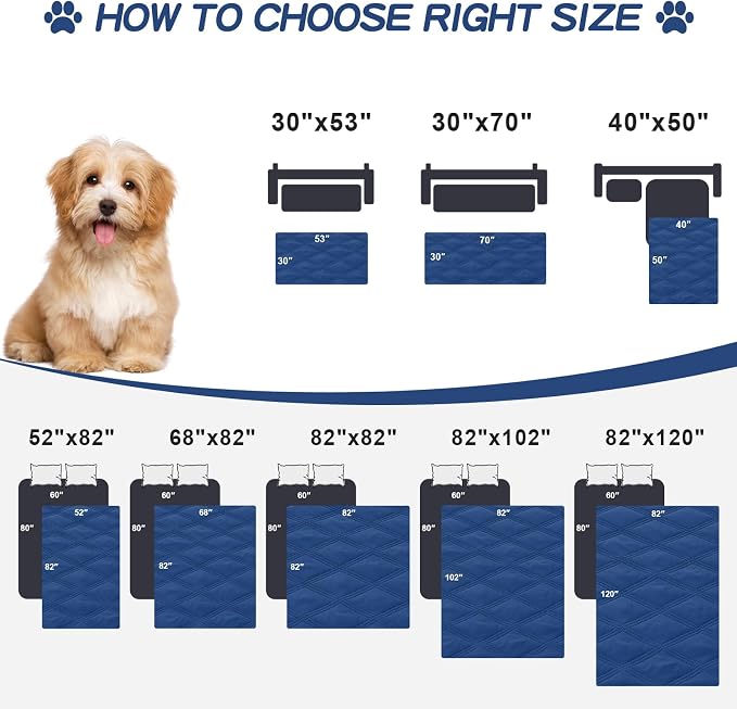 Smiry Waterproof Dog Bed Cover Blanket 68x82, Soft Reversible Pet Blanket - Image 6