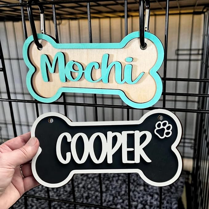 Personalized Dog Crate Sign Custom Dog Kennel Accessories Name Plate Doghouse - Image 4