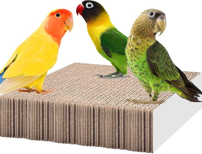 KATUMO Bird Toys, 7.8 Inch Paper Parakeet Shredding Chewing Toys Parrot Perch by KATUMO
