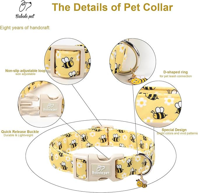 Bee & Daisy Dog Collar for Giant Large Dogs - Image 3