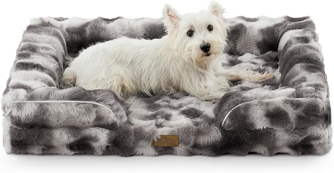 Orthopedic Dog Bed for Large Medium Size Dog, Soft and Warm Faux Fur Sofa for by COZYKISS