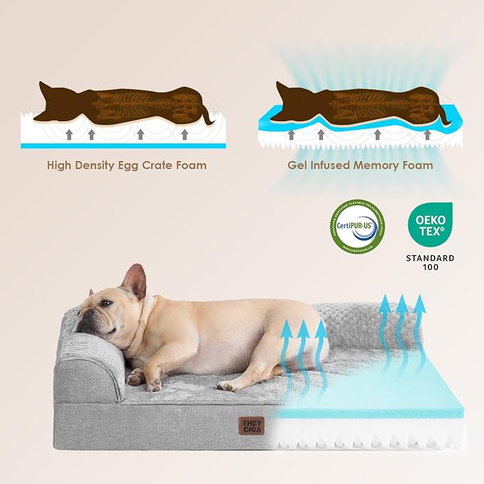 EHEYCIGA Extra Large Dog Bed Othorpedic 44x32x6.5, Memory Foam XL Dog Bed - Image 4