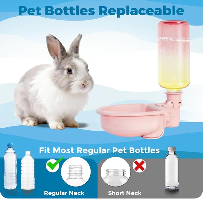 VANNON 16oz Pet Water Bottle, Gravity Dog Water Bowl Dispenser - Image 2