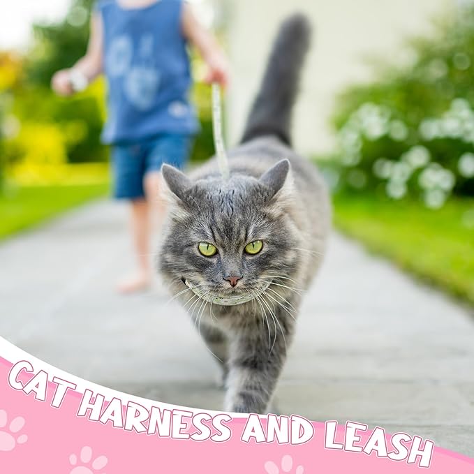 2 Pack Floral Cat Harness and Leash, Escape Proof Adjustable Kitten Harness - Image 7