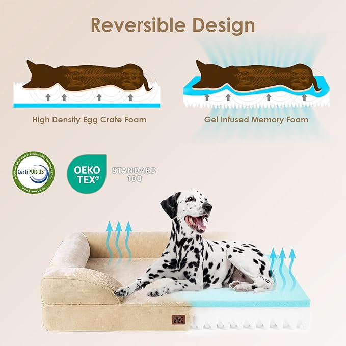 EHEYCIGA Orthopedic Dog Beds for Large Dogs, Waterproof Memory Foam Large Dog - Image 4