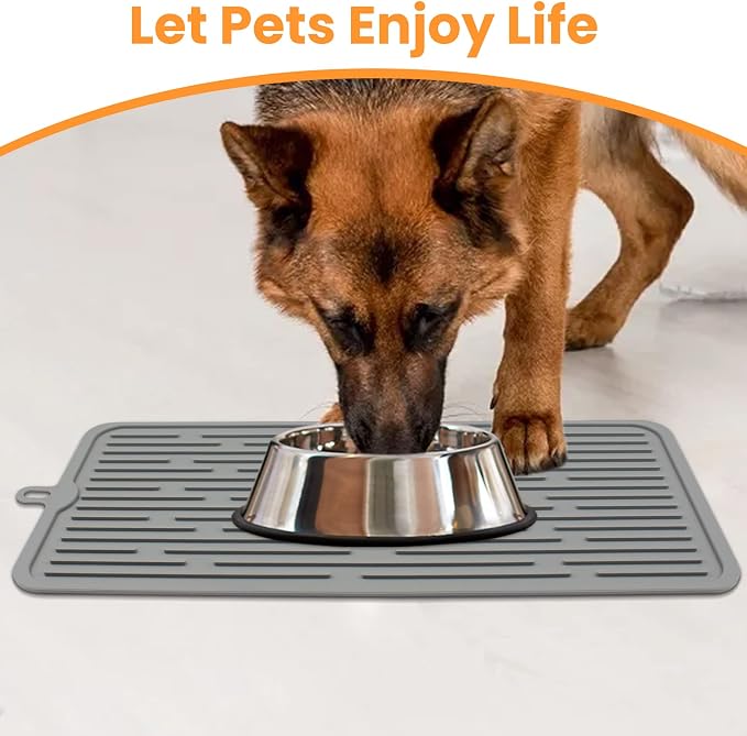 Ptlom Pet Placemat for Dog and Cat, Mat for Prevent Food and Water Overflow - Image 3