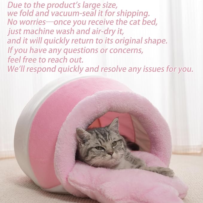 Honey Pot Cat Cave Bed, Soft and Thick Rebound Sponge Pet Nest - Image 7
