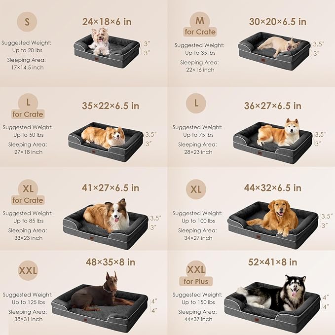 EHEYCIGA Orthopedic Dog Beds for Extra Large Dogs, Waterproof Memory Foam XXL - Image 2