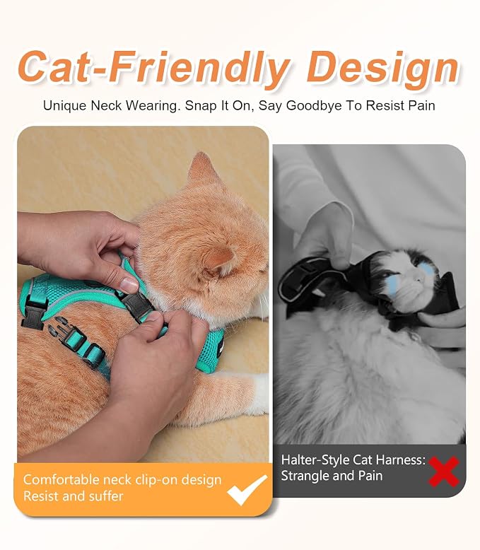 Halypet Cat Harness and Leash Set Escape Proof Soft Adjustable Cat Leash - Image 4