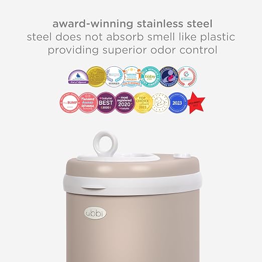 Ubbi Stainless Steel Diaper Pail, Odor Locking, No Special Bag Required - Image 5