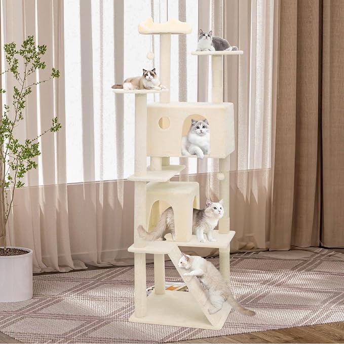 Athena Collection Cat Tree, 77 Inch Cat Tower - Image 3