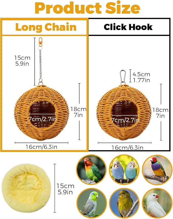 Chewproof Steel Frame Bird Nest - Image 4