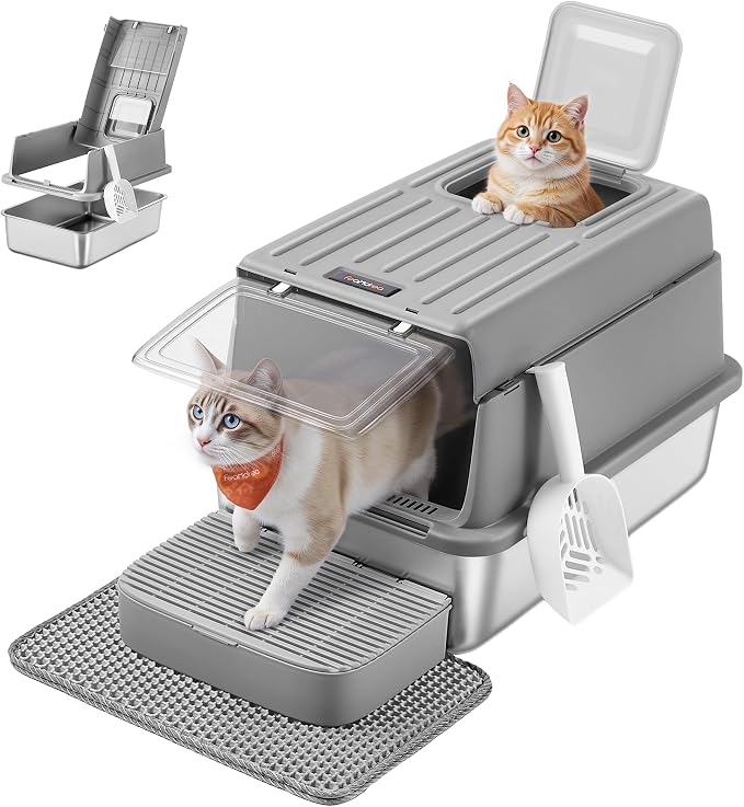 Feandrea Stainless Steel Cat Litter Box by FeandreabySONGMICSHOME