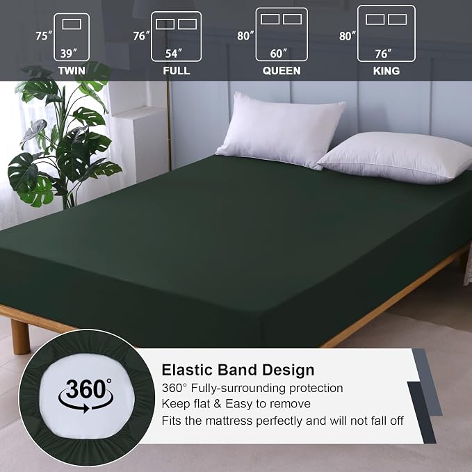 King Mattress Protector Waterproof, Fitted Sheet Style Breathable Mattress Cover - Image 5