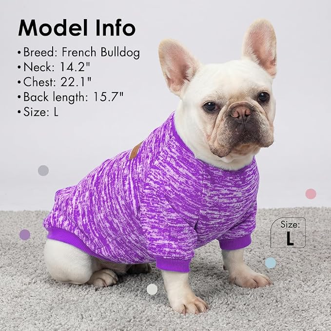 1 Pc Dog Sweaters for Small Dogs Girl Boy Winter Fleece Clothes Warm Soft Dog - Image 6
