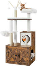 Feandrea Cat Tree with Litter Box Enclosure, 59-Inch Modern Cat Tower, 2-in-1 by FeandreabySONGMICSHOME