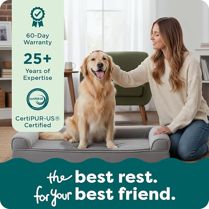 Furhaven Orthopedic Dog Bed for Large Dogs w/ Removable Bolsters & Washable - Image 9