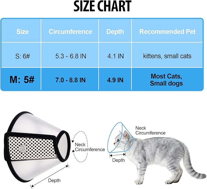 Depets Adjustable Recovery Pet Cone E-Collar - Image 3