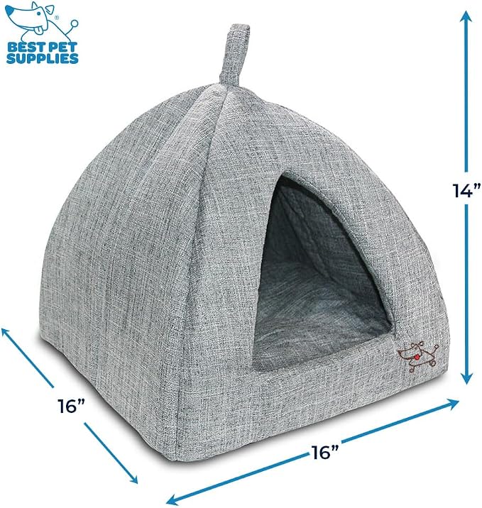 Best Pet Supplies Dog House Bed Crate Mat Tent Indoor Round Soft Plush - Image 2