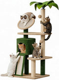 Erinnyees 57" Coconut Cat Tree for Indoor Cats, Spacious Platform, by Erinnyees