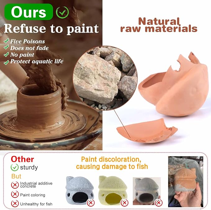 Betta Fish Tank Accessories, Pleco Caves - Image 4