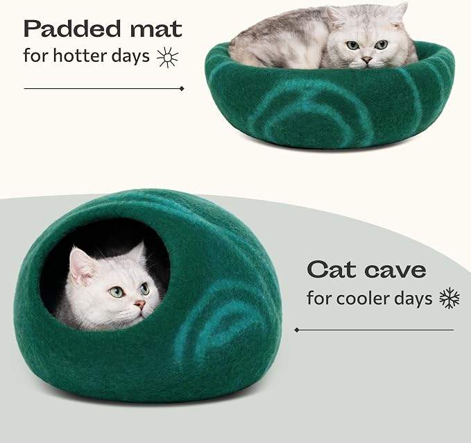 MEOWFIA Cat Cave – Premium Felt Cat Bed - Image 4