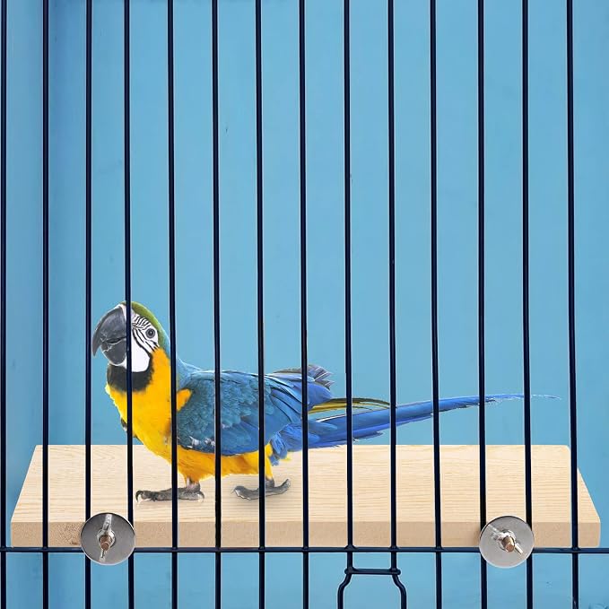 Okllen 3 Pack Bird Perch Stand, Parrot Wood Platform, Natural Wooden Perch Toys - Image 6
